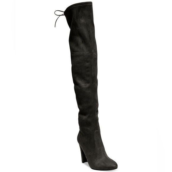 Steve Madden Gorgeous Black Suede Over the Knee Boot - Picture 3 of 14
